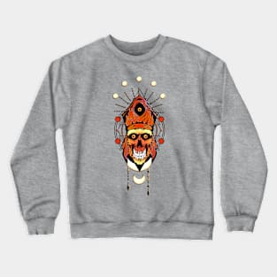 The  Face of Funny Skull Crewneck Sweatshirt